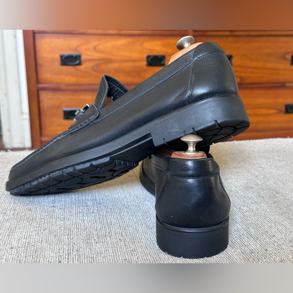 Salvatore Ferragamo David Horsebit Men’s Black Leather Dress Loafers Size 13 D - Picture 13 of 14
